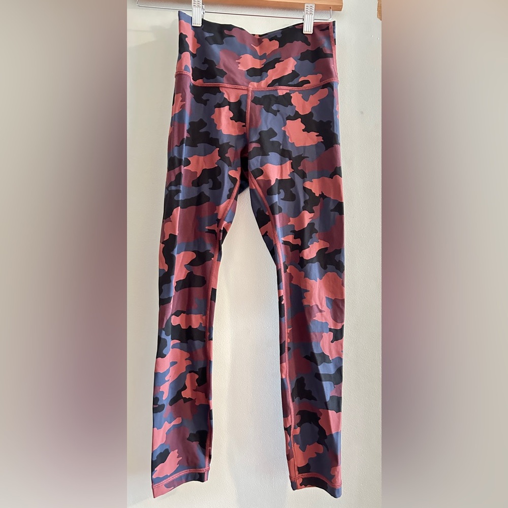 lululemon athletica Pink and Black Camo Leggings